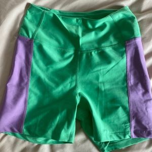 Green Biker Shorts